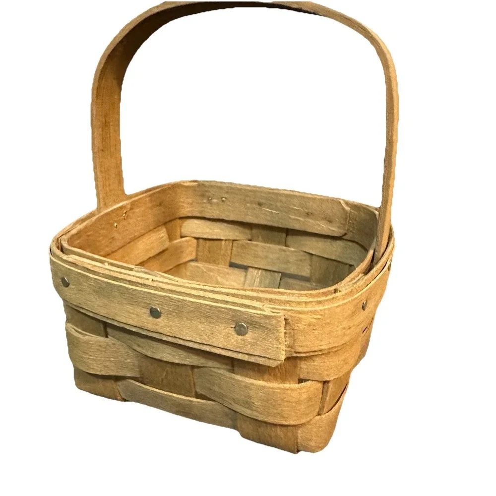 Vintage 1985 Longaberger Basket 5 X 2 W‎ Handle